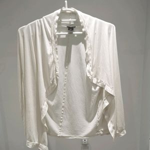 Ann Tylor Light wight open front wrap shirt